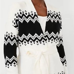 Ann Taylor Petite Fair Isle Wrap Cardigan